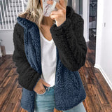 Veste d'Hiver en Peluche à Capuche