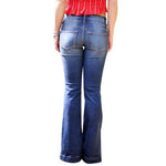 Femmes Mode Taille Haute Jeans Évasé