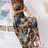 robe imprimée à lacets