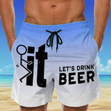 Short de plage hawaïen pour homme