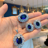 Ensemble de bijoux en saphir