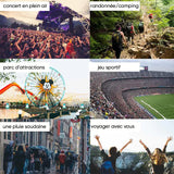 Imperméables d'Urgence Jetables avec Boîte Portable