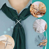 Anneau de Boucle D'écharpe Strass Incrusté
