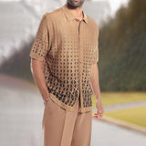 Ensemble De Costume De Marche Imprimé Á Manches Courtes Deux Pièces