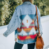 Veste en jean vintage femme avec poches