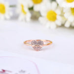 Bague Coeur d'Amour avec Zircone Rose