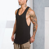 Gilet de fitness sport à col en V d'été de couleur unie