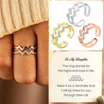 Bague Vague Diamant Double Couche