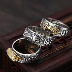 Bague ouverte Pixiu pour homme
