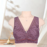 Sous-vêtement en dentelle unie avec fermeture éclair sur le devant