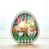 Décoration de Pâques lapin en bois avec lumière LED