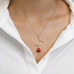 Collier Pendentif Rose 3D