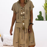 Robe Femme Imprimée Manches Courtes