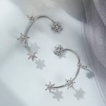 Boucles D'oreilles Diamant Et Zircon Sans Trous