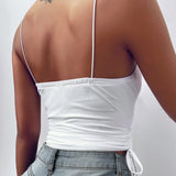 Débardeur décontracté à col en V imprimé pour dames