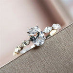 Bague de mariage élégante en zircon