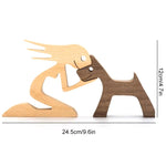 Amoureux des animaux - Ornements de table en bois sculpté