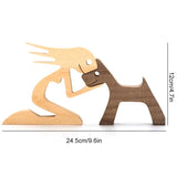 Amoureux des animaux - Ornements de table en bois sculpté