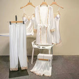 Pyjama sexy en soie 5 pièces