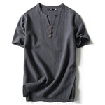 T-shirt d'été en lin pour hommes