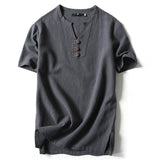 T-shirt d'été en lin pour hommes