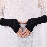 Réchauffeurs Tricot Mittens Demi-Doigt Gants