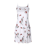 Robe Nuisette Imprimée Ample à Encolure en V