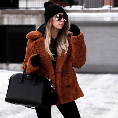 Veste en Peluche pour Femmes en Polaire
