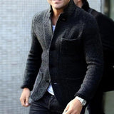 Veste à Col Montant Épaissie de Haute Qualité pour Hommes