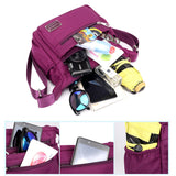 Sac à bandoulière en nylon multicouche pour femme