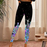 Leggings avec Imprimés de Sapin de Noël