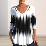 Haut à Manches Longues Avec Imprimé Ombre et Découpe