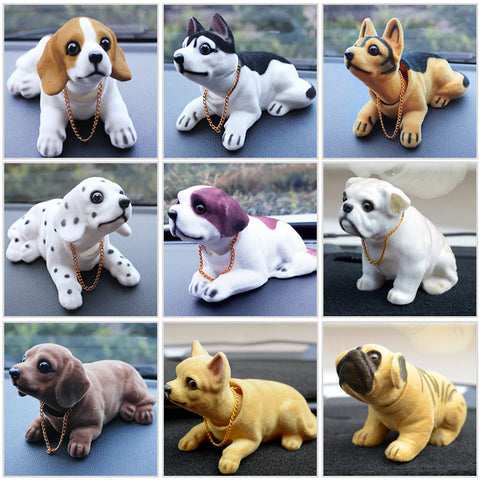 Décoration de voiture de chien hochant la tête