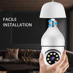 Caméra couleur Wi-Fi intelligente sans fil avec ampoule