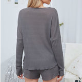 Ensemble de vêtements de détente sexy à manches longues pour femmes