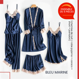 Pyjama Doux et Confortable en Dentelle de Soie Glacée