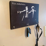 Porte-clés mural en bois