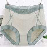 Sous-vêtements antibactériens en dentelle à taille haute