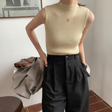 Débardeur En Tricot Sans Manches