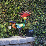 Statue drôle de coq de jardin