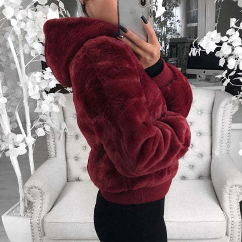Veste En Peluche à Capuche