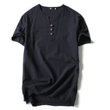 T-shirt d'été en lin pour hommes