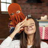 Chapeau de poulpe en laine fait à la main