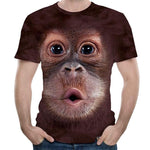 T-shirt drôle et créatif de singe