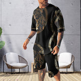 Costume de short à imprimé tigre à la mode pour hommes