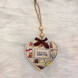Pendentif bibliothèque coeur de Noël