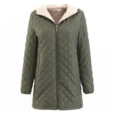 Manteau Matelassé Léger à Capuche et Manches Longues