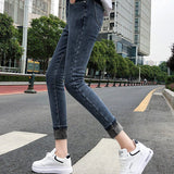 Pantalon crayon en molleton élastique épaissi pour femme