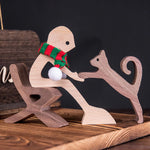 Ornements de table de sculpture en bois