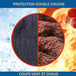 Ensemble Hiver Bonnet avec Écharpe en Tricot